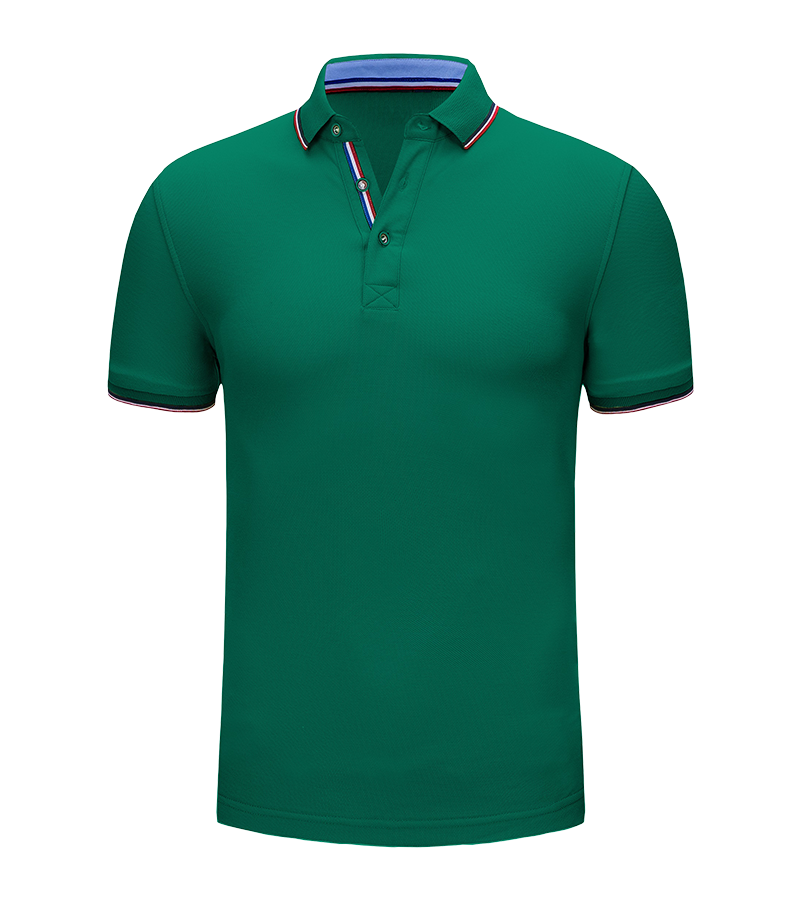 撞色翻领polo